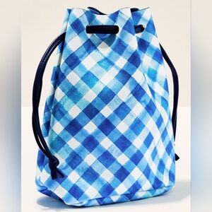 Bath & Body Works Blue Ginham Drawstring Bag